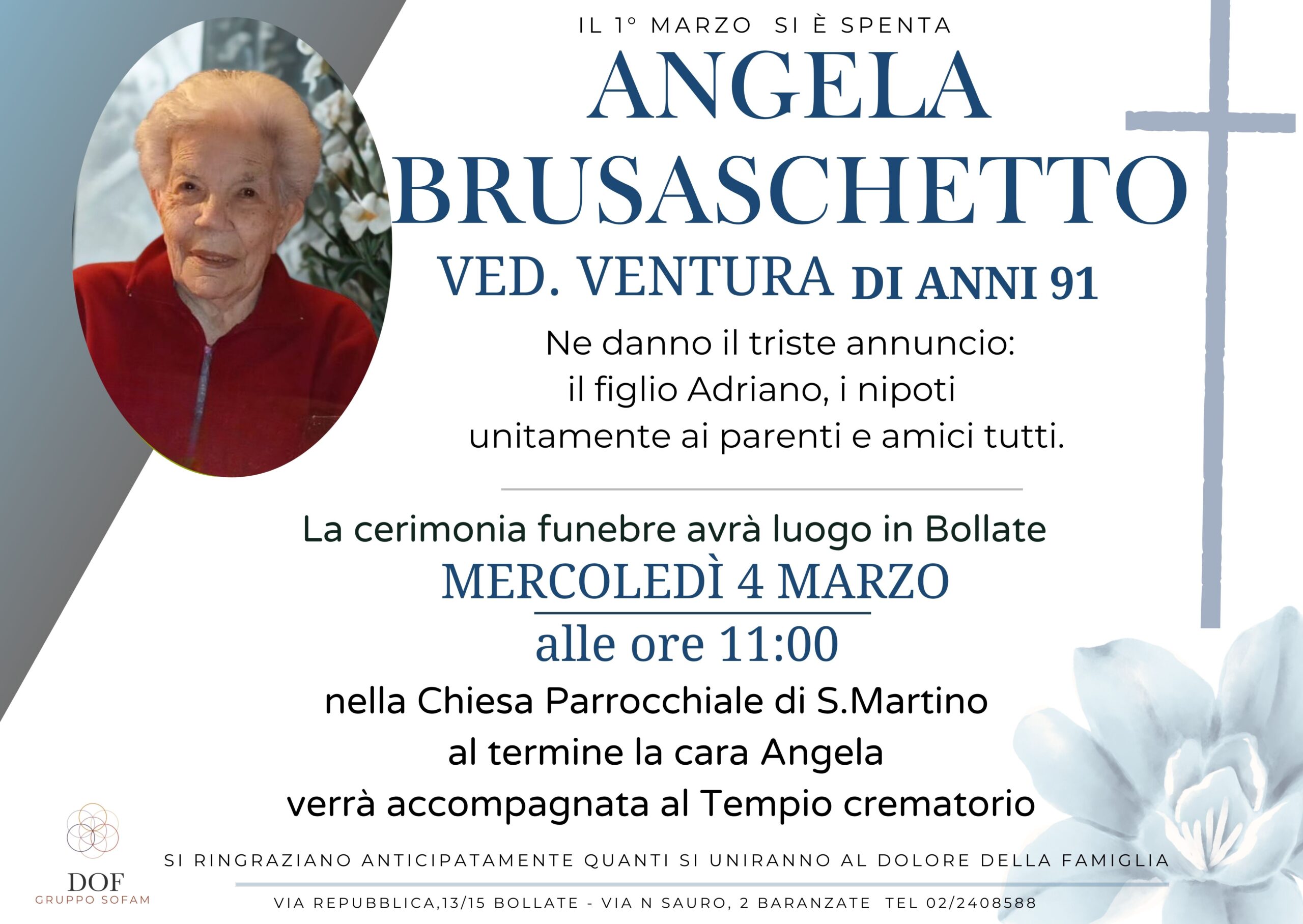 Necrologio di angela brusaschetto