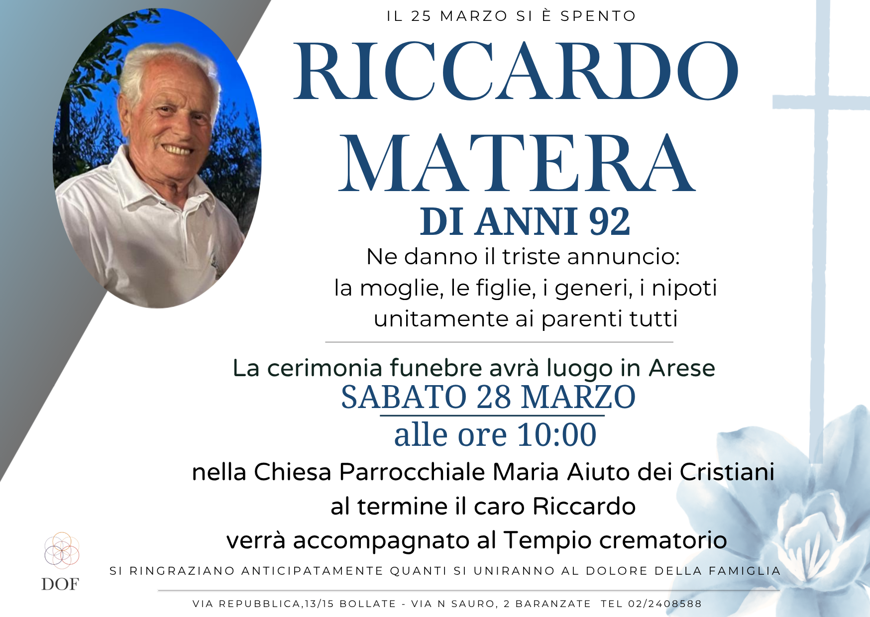 Necrologio di riccardo matera