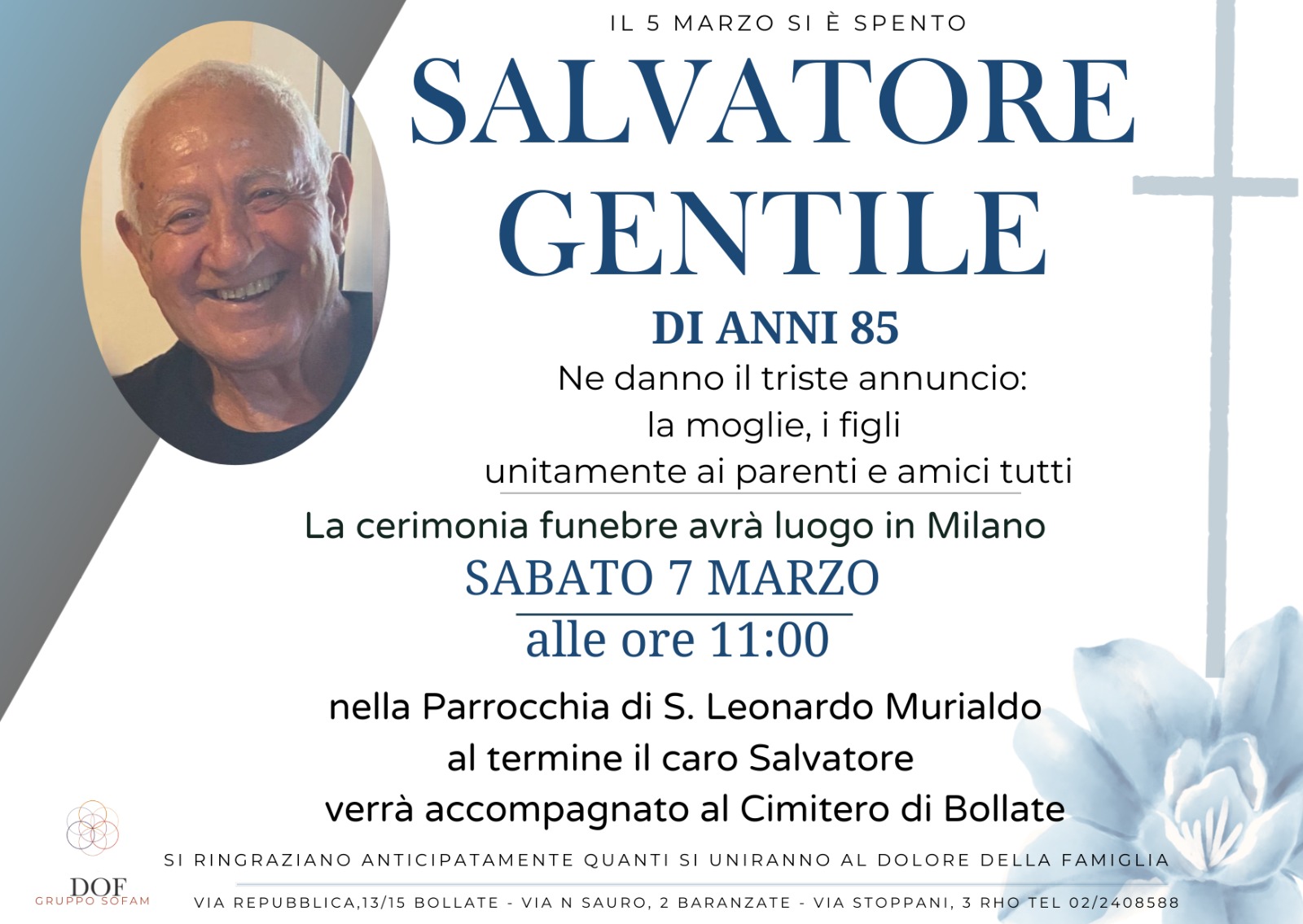 Necrologio di salvatore gentile