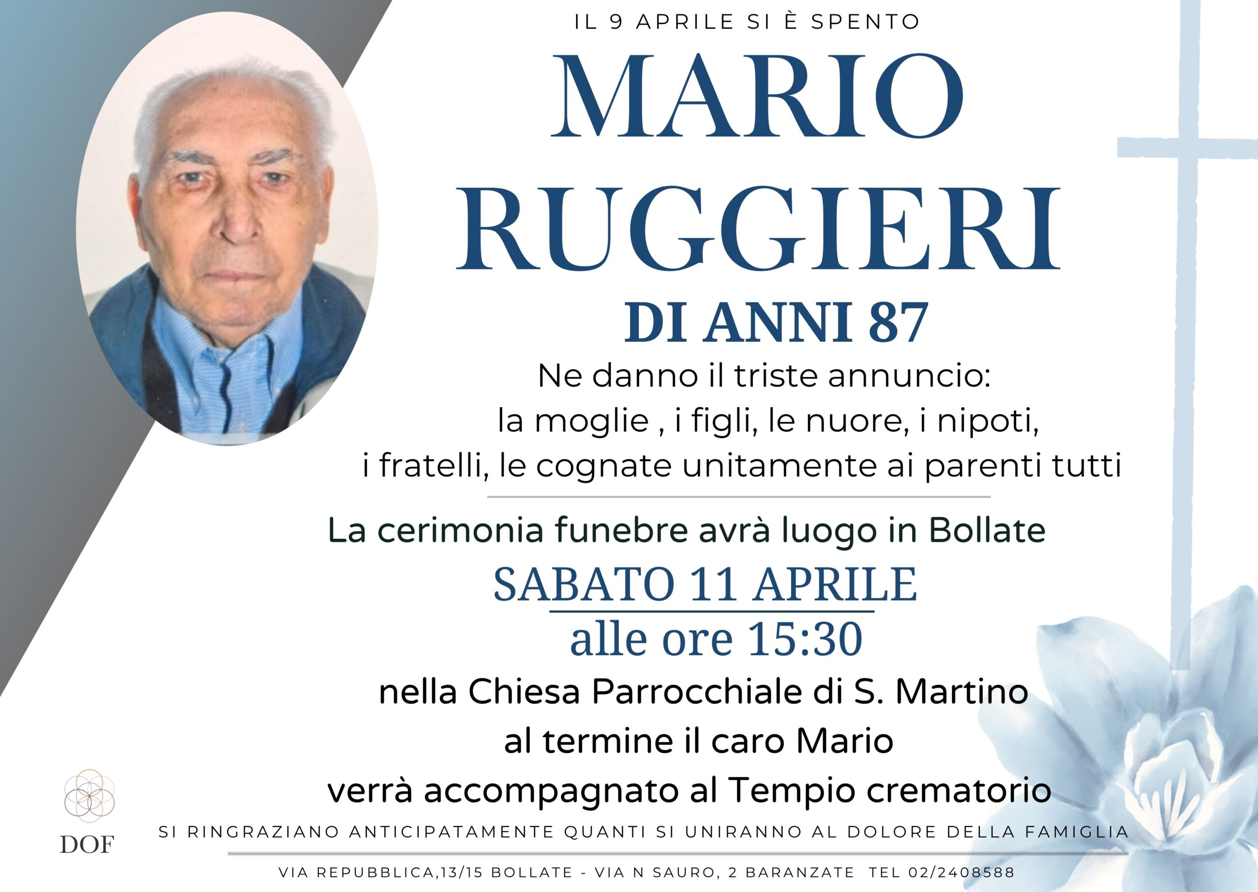 Necrologio di mario ruggieri