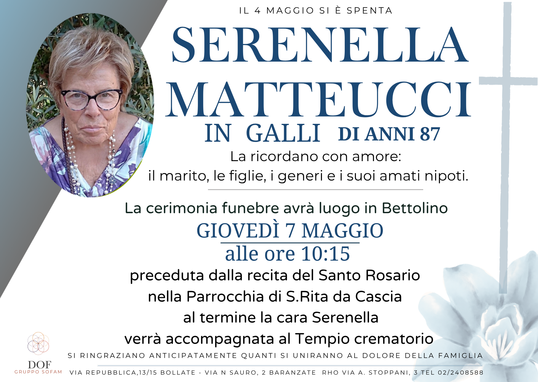 Necrologio di Serenella Matteucci