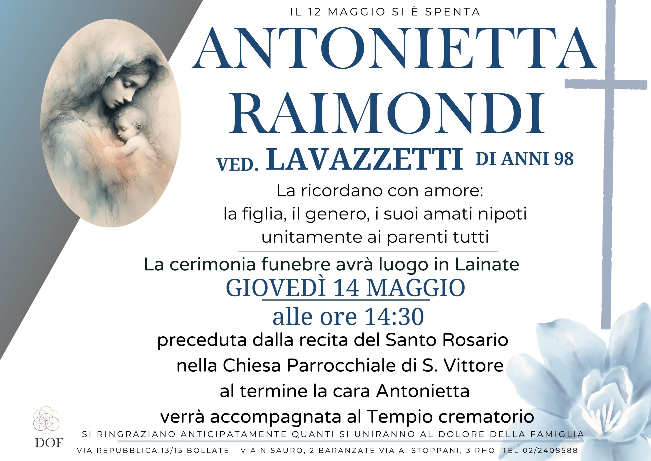 Necrologio di ANTONIETTA RAIMONDI