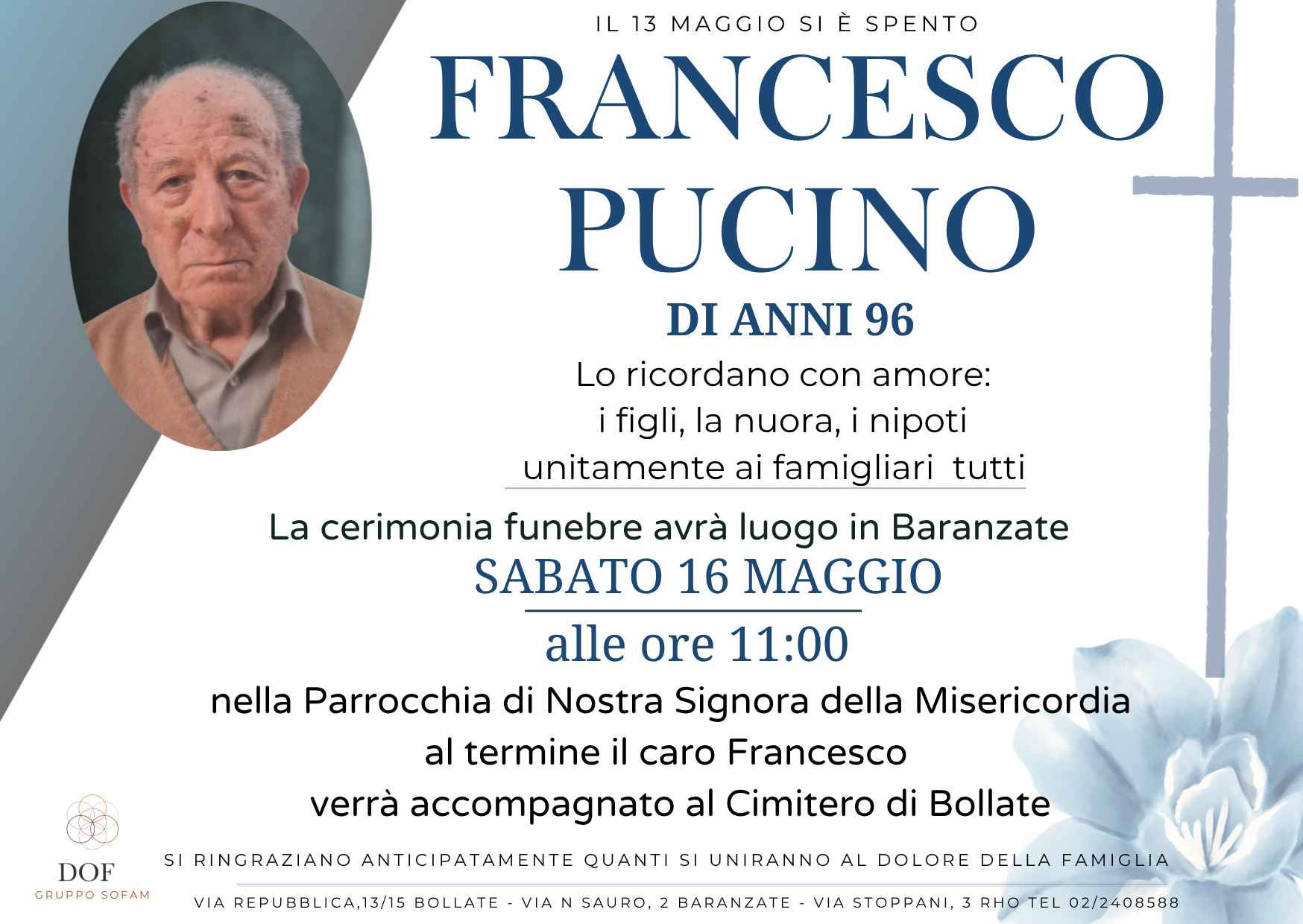 Necrologio di FRANCESCO PUCINO