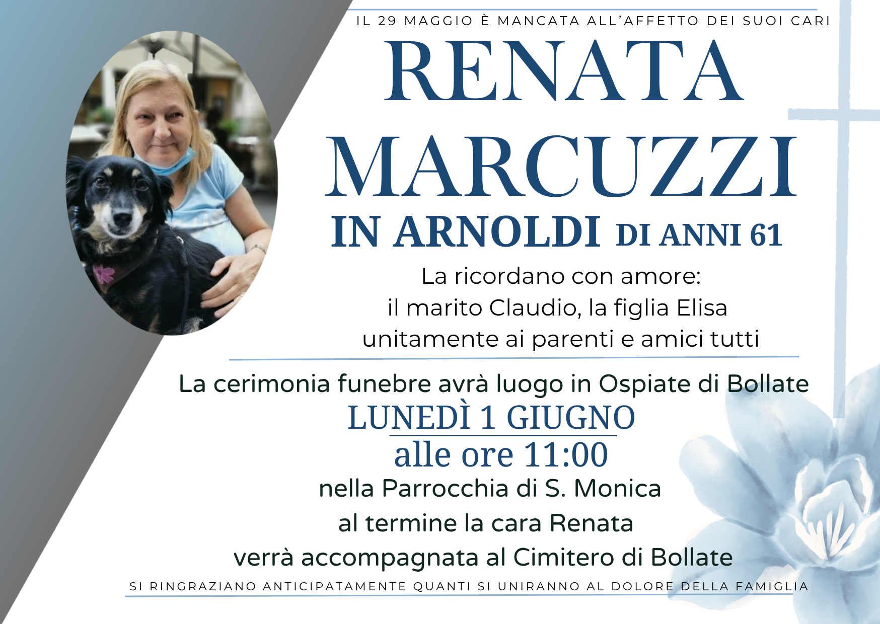 Necrologio di RENATA MARCUZZI