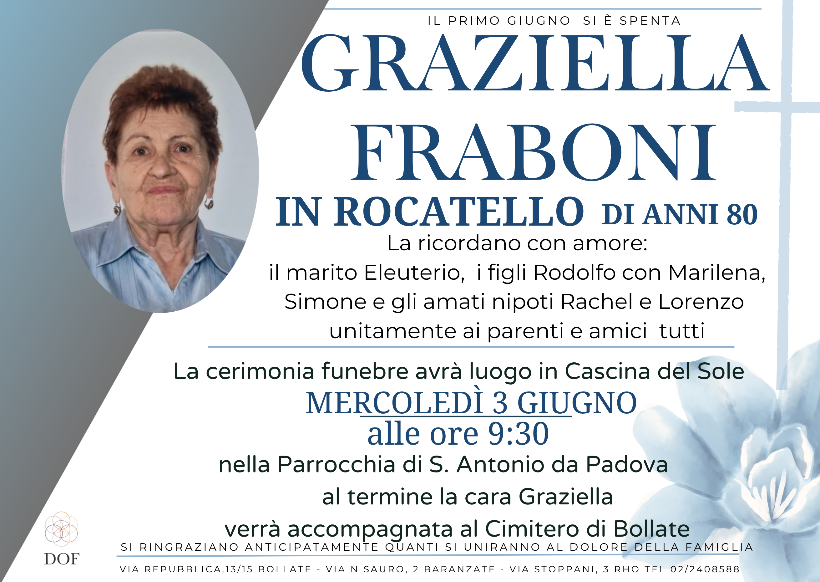 Necrologio di graziella fraboni