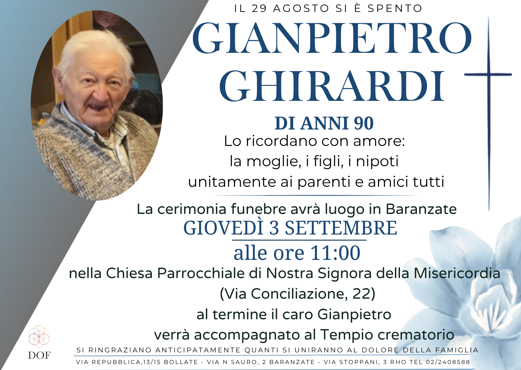 Necrologio di gianpietro ghirardi 