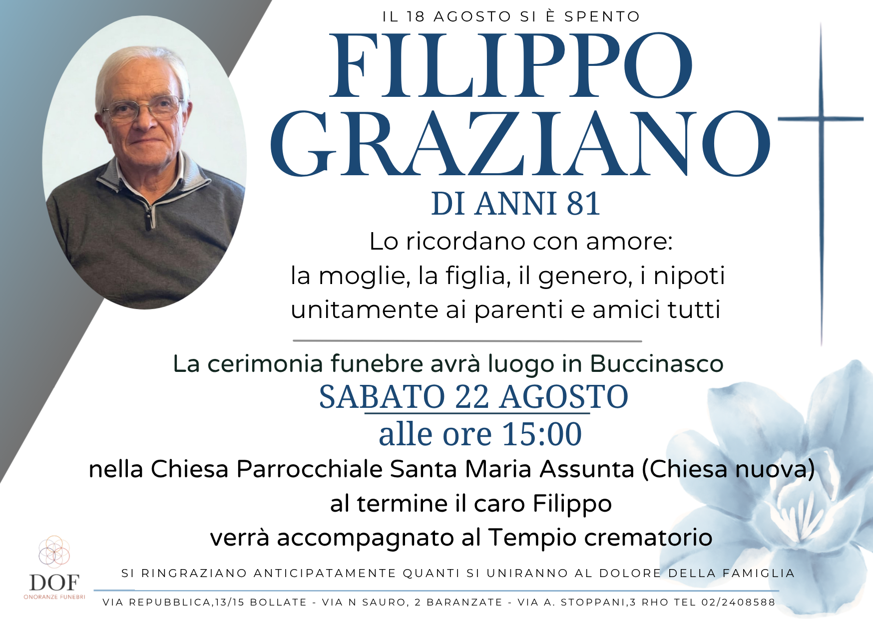 Necrologio di filippo graziano