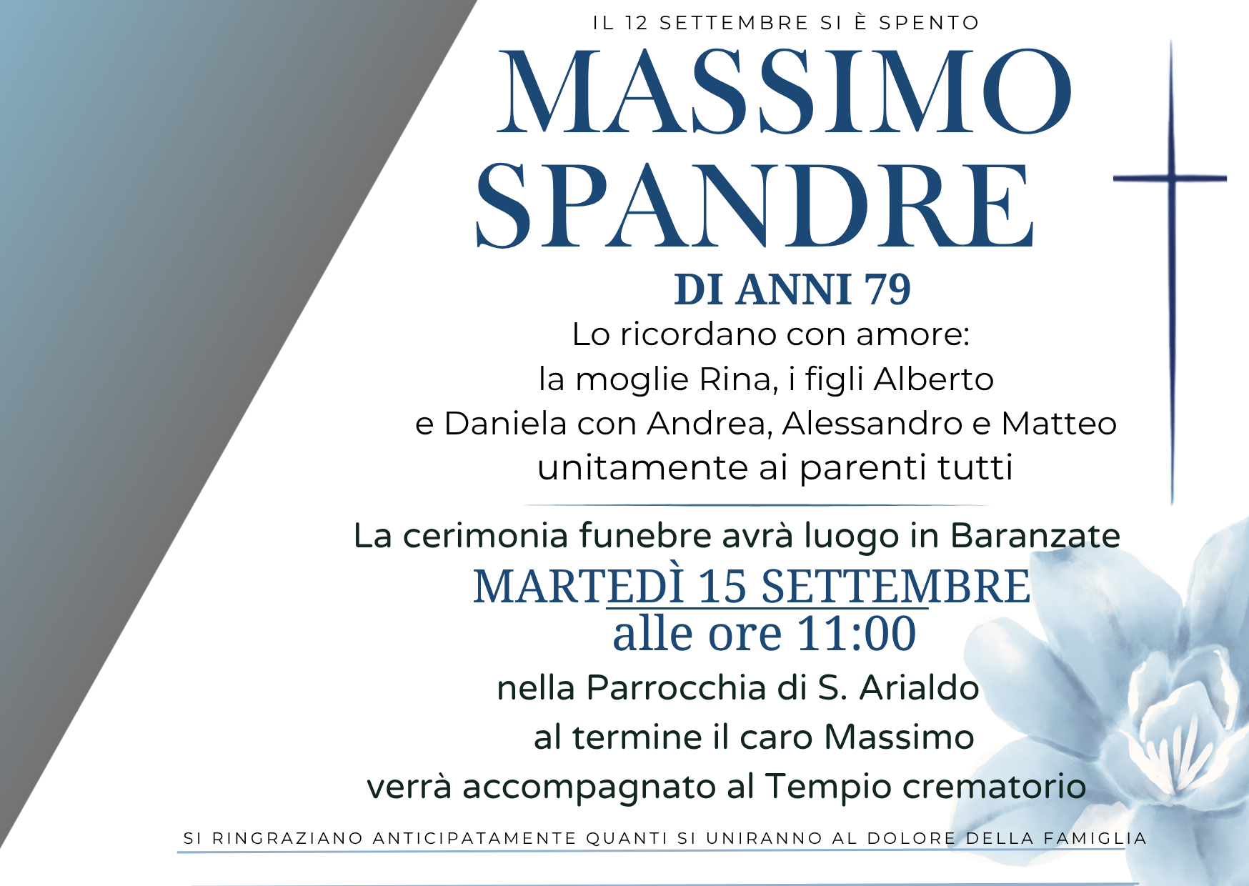 Necrologio di Massimo Spandre